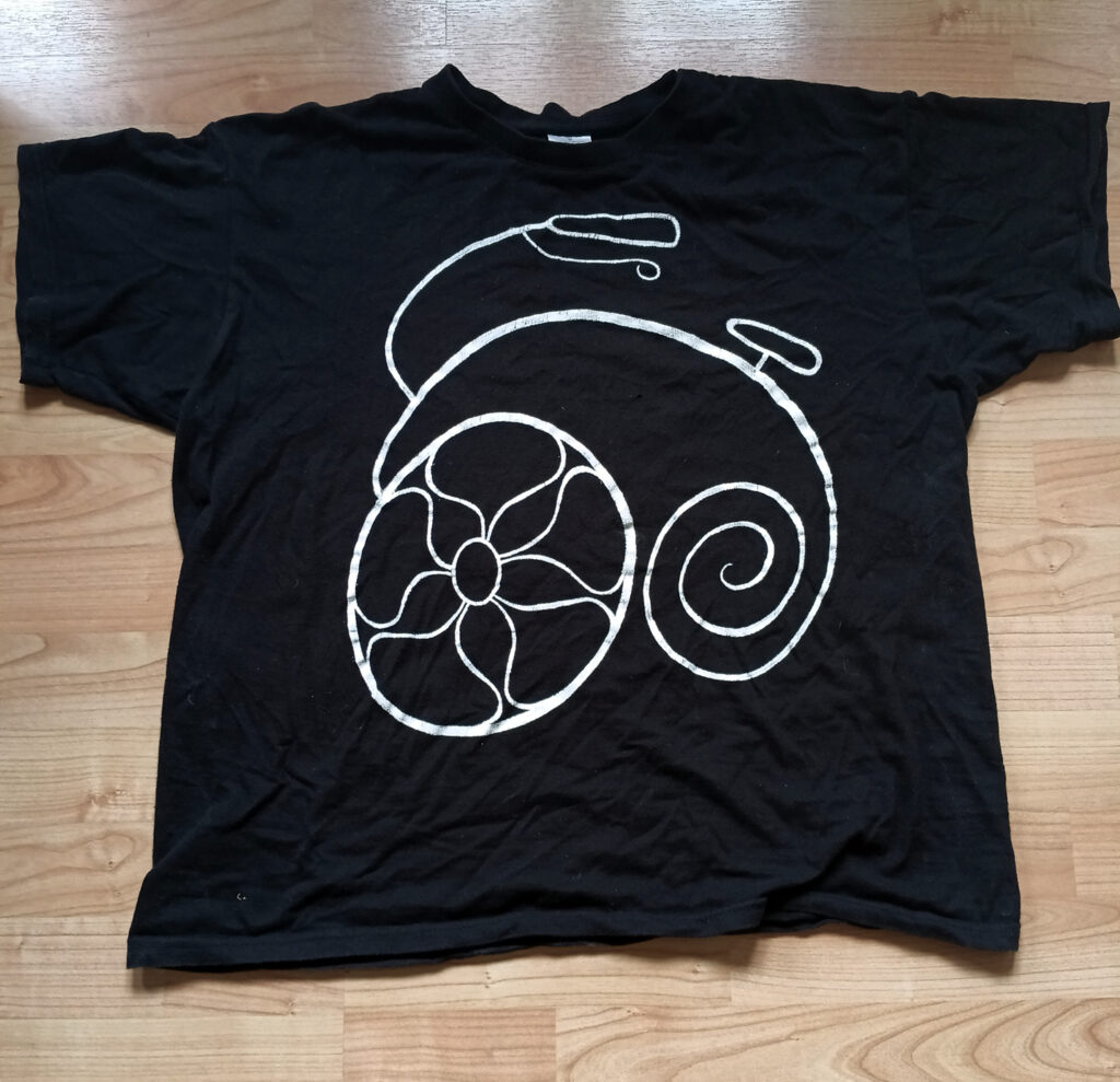 Bici happy blanca flor espiral diseño 